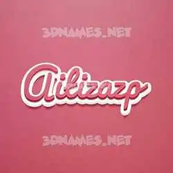 aitizazp in Red Scribble style - 3D name wallpaper