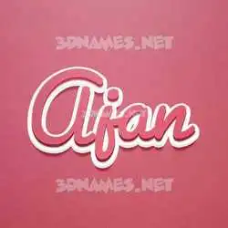 ajan in Red Scribble style - 3D name wallpaper