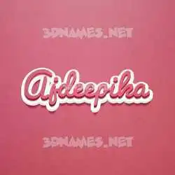 ajdeepika in Red Scribble style - 3D name wallpaper
