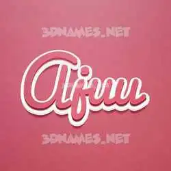 ajuu in Red Scribble style - 3D name wallpaper