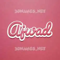 ajwad in Red Scribble style - 3D name wallpaper