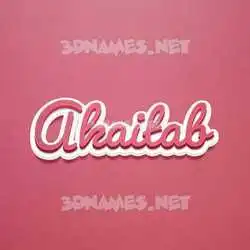 akaitab in Red Scribble style - 3D name wallpaper