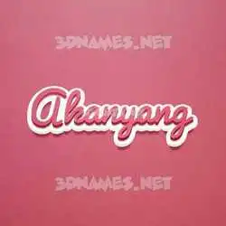 akanyang in Red Scribble style - 3D name wallpaper
