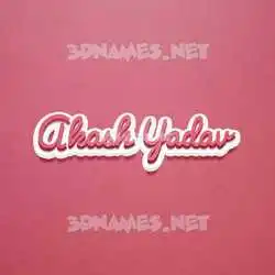 akash yadav in Red Scribble style - 3D name wallpaper