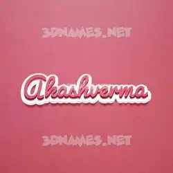 akashverma in Red Scribble style - 3D name wallpaper