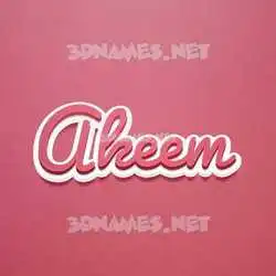 akeem in Red Scribble style - 3D name wallpaper