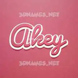 akey in Red Scribble style - 3D name wallpaper