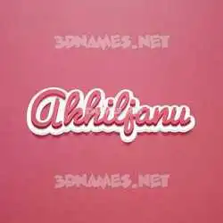 akhiljanu in Red Scribble style - 3D name wallpaper