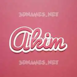 akim in Red Scribble style - 3D name wallpaper