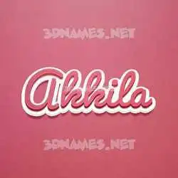 akkila in Red Scribble style - 3D name wallpaper