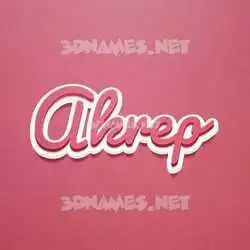 akrep in Red Scribble style - 3D name wallpaper