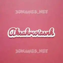 aksahrwiasnh in Red Scribble style - 3D name wallpaper