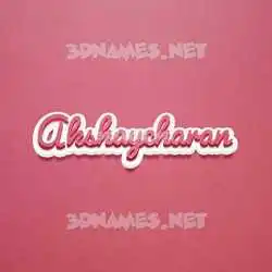 akshaycharan in Red Scribble style - 3D name wallpaper