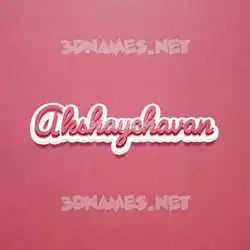 akshaychavan in Red Scribble style - 3D name wallpaper