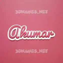 akumar in Red Scribble style - 3D name wallpaper