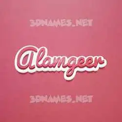 alamgeer in Red Scribble style - 3D name wallpaper