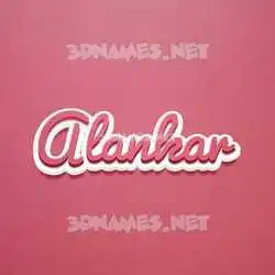 alankar in Red Scribble style - 3D name wallpaper