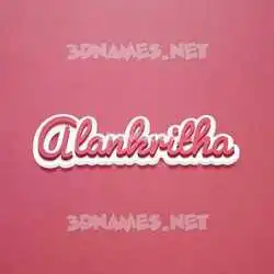 alankritha in Red Scribble style - 3D name wallpaper