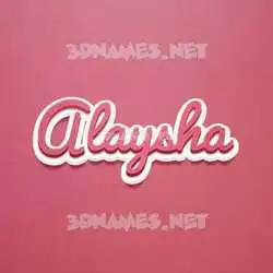 alaysha in Red Scribble style - 3D name wallpaper