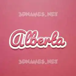 alberta in Red Scribble style - 3D name wallpaper