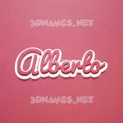 alberto in Red Scribble style - 3D name wallpaper