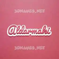 aldarmaki in Red Scribble style - 3D name wallpaper