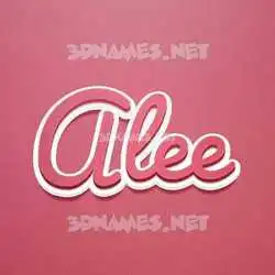 alee in Red Scribble style - 3D name wallpaper