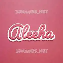 aleeha in Red Scribble style - 3D name wallpaper