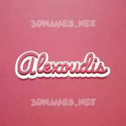 alexoudis in Red Scribble style - 3D name wallpaper