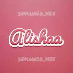 alishaa in Red Scribble style - 3D name wallpaper