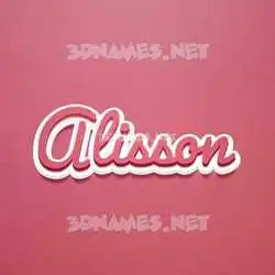 alisson in Red Scribble style - 3D name wallpaper