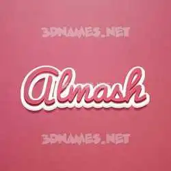 almash in Red Scribble style - 3D name wallpaper
