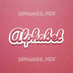 alphabet in Red Scribble style - 3D name wallpaper