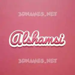 alshamsi in Red Scribble style - 3D name wallpaper
