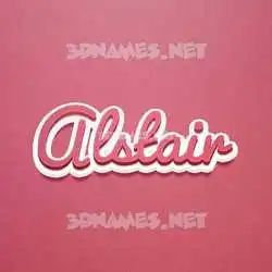 alstair in Red Scribble style - 3D name wallpaper