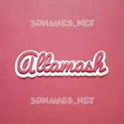 altamash in Red Scribble style - 3D name wallpaper