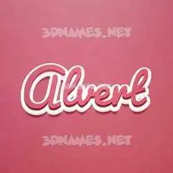 alvert in Red Scribble style - 3D name wallpaper