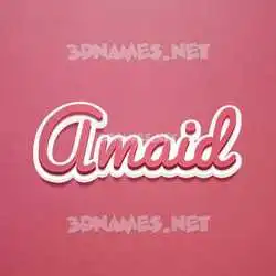 amaid in Red Scribble style - 3D name wallpaper