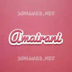 amairani in Red Scribble style - 3D name wallpaper