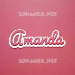 amanda in Red Scribble style - 3D name wallpaper