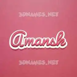 amansk in Red Scribble style - 3D name wallpaper