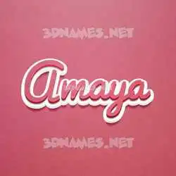 amaya in Red Scribble style - 3D name wallpaper