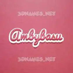 ambybasu in Red Scribble style - 3D name wallpaper