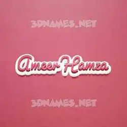 ameer hamza in Red Scribble style - 3D name wallpaper