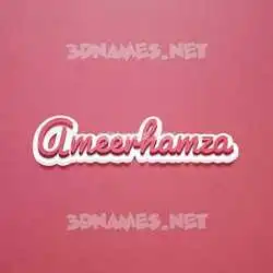 ameerhamza in Red Scribble style - 3D name wallpaper