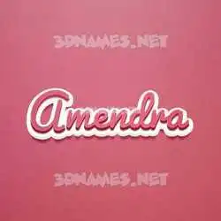 amendra in Red Scribble style - 3D name wallpaper