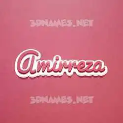amirreza in Red Scribble style - 3D name wallpaper