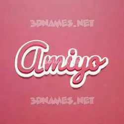 amiyo in Red Scribble style - 3D name wallpaper