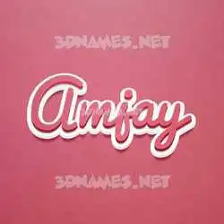 amjay in Red Scribble style - 3D name wallpaper