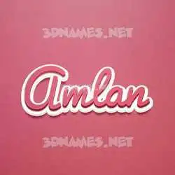 amlan in Red Scribble style - 3D name wallpaper